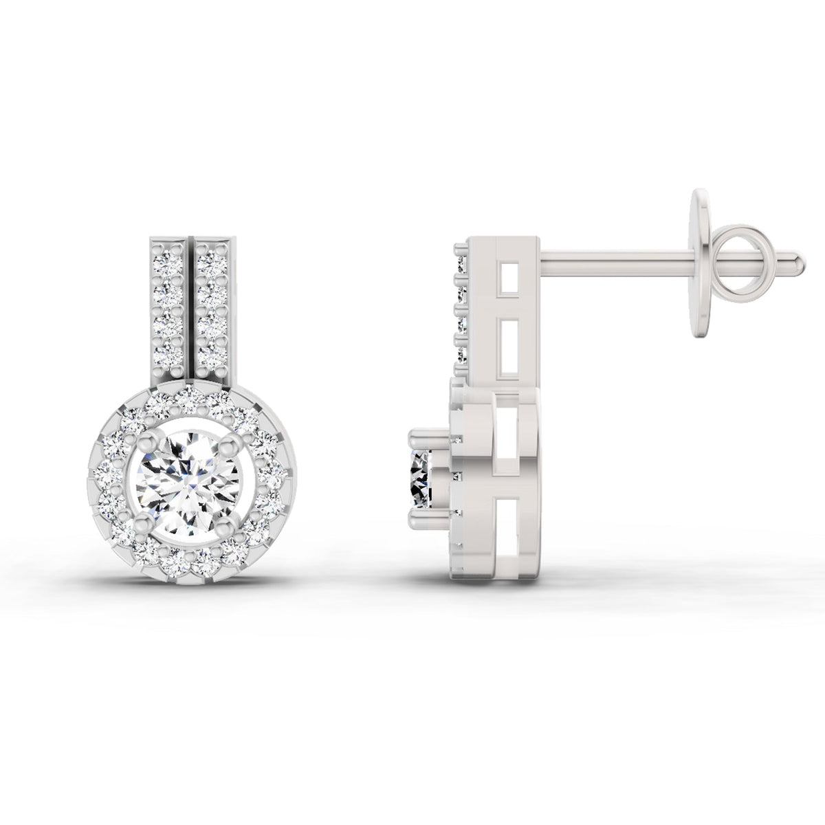Sublime Solitaire Diamond Stud Earrings