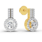 0.88 Carat Solitaire Diamond Stud Earrings 14K