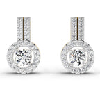 0.88 Carat Solitaire Diamond Stud Earrings 14K