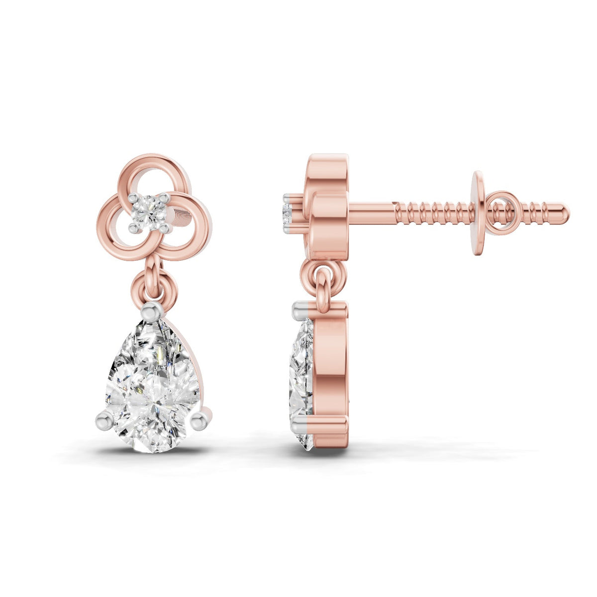 Sublime Pear Diamond Dangle Earrings