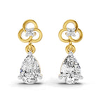 1.22 Carat Pear Shape Dangle Diamond Earrings 14K