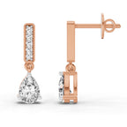 Eternal Pear Diamond Drop Earrings