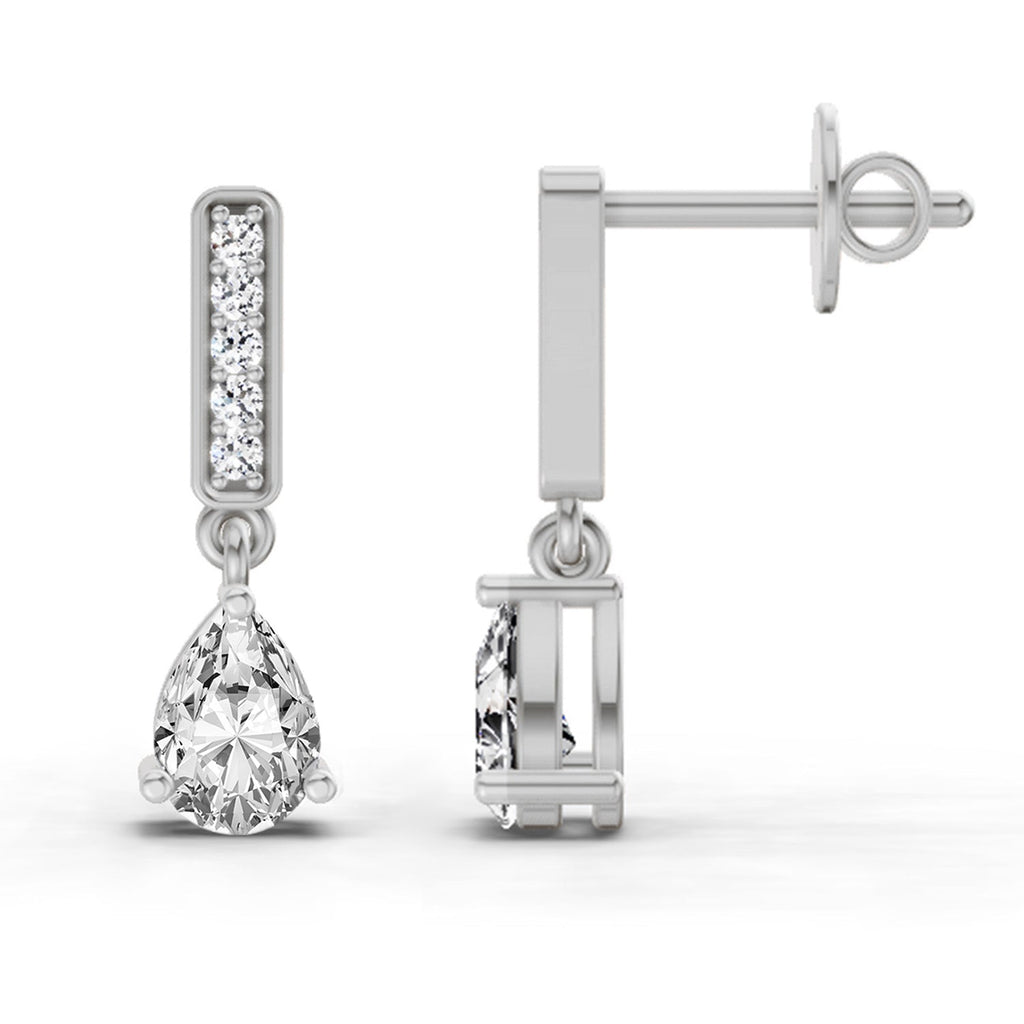 Eternal Pear Diamond Drop Earrings