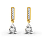 1.3 Carat Pear Drop Earrings 14K