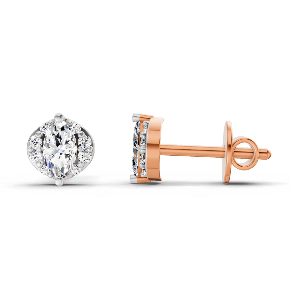 Pristine Marquise Diamond Stud Earrings
