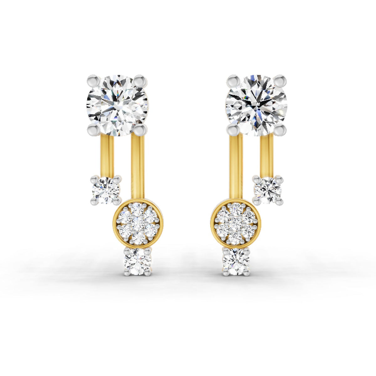 0.61 Ct Diamond Drop Earrings 14K