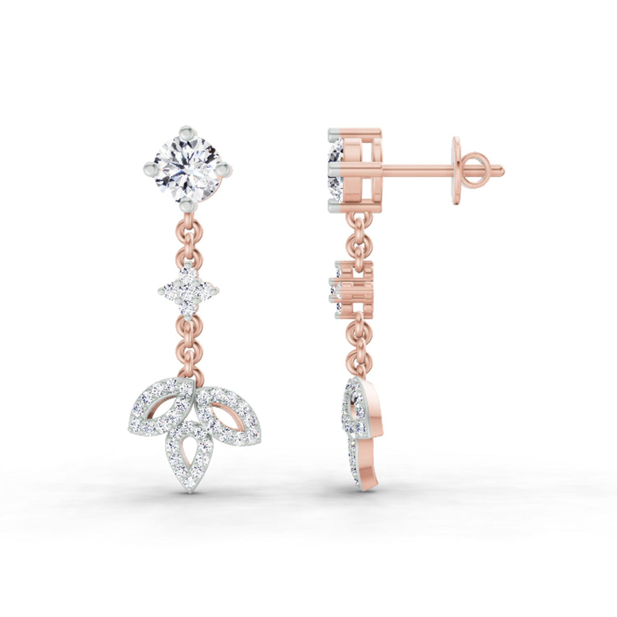 Glistening Diamond Drop Earrings