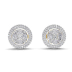 1.74 Carat Marquise Shape Halo Diamond Earrings 14K