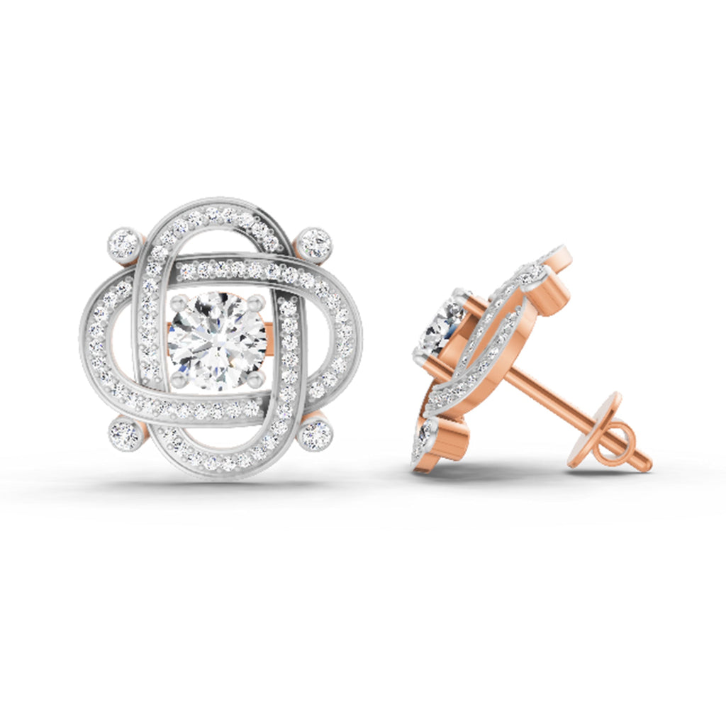 Delicate Round Diamond Earrings