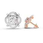 Delicate Round Diamond Earrings
