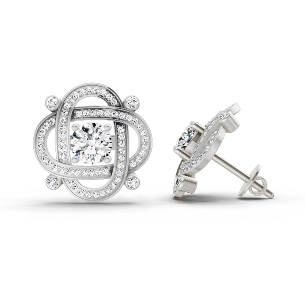 Delicate Round Diamond Earrings