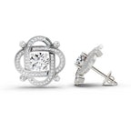 Delicate Round Diamond Earrings