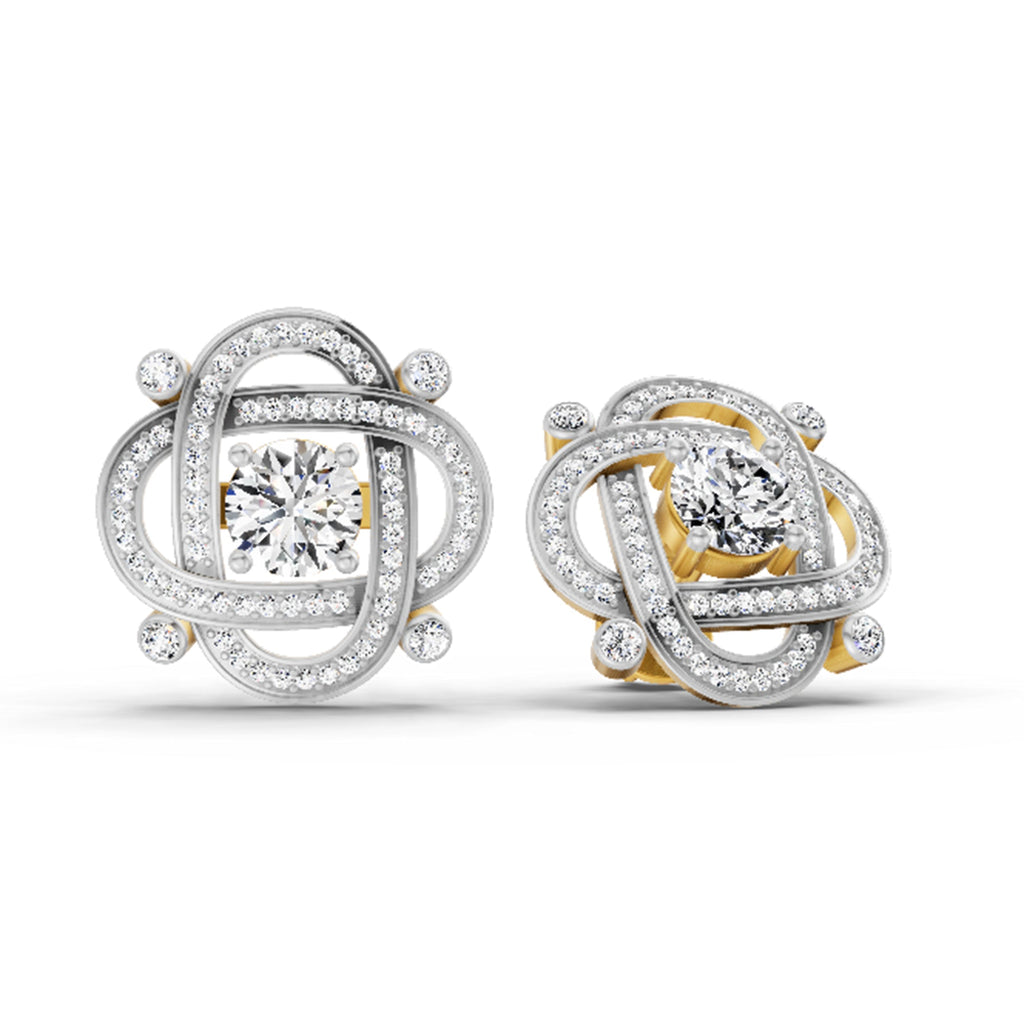 1.31 Carat Round Fashion Earrings 14K