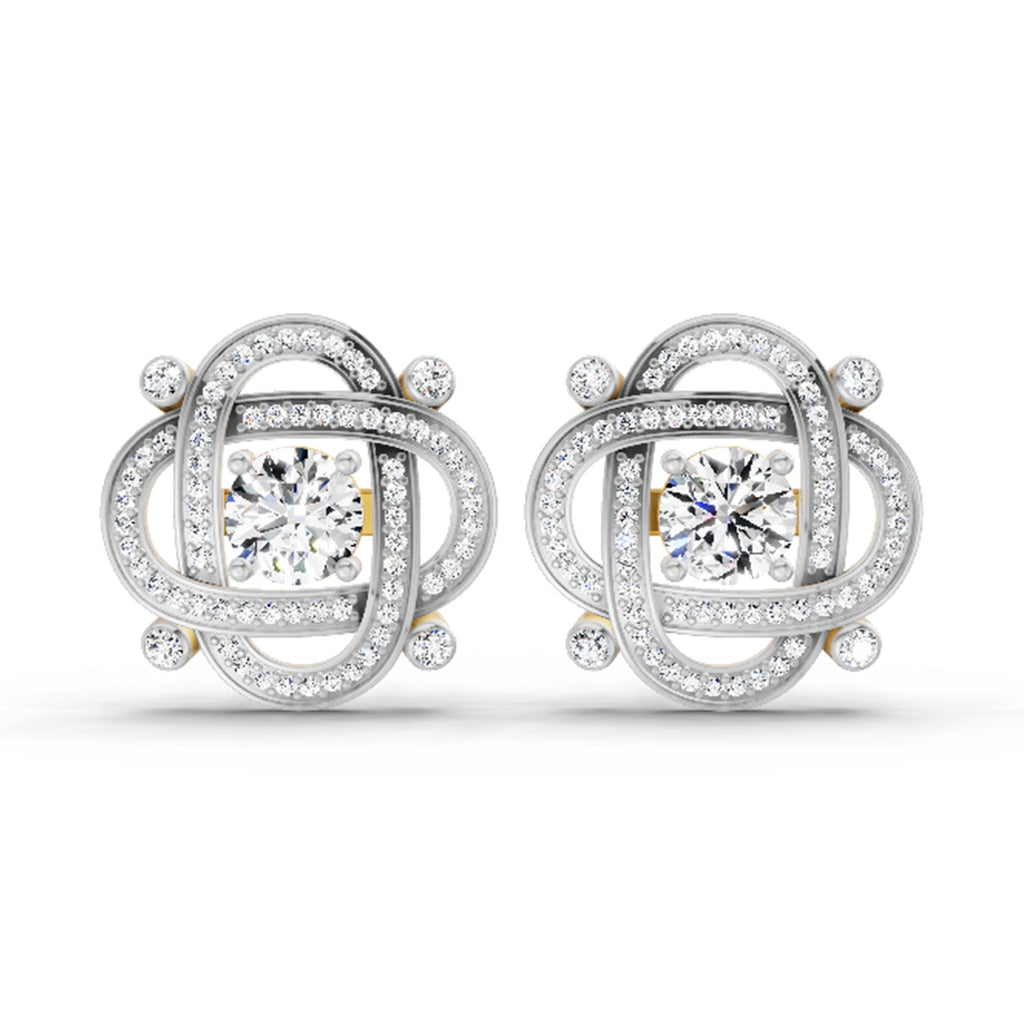 1.31 Carat Round Fashion Earrings 14K