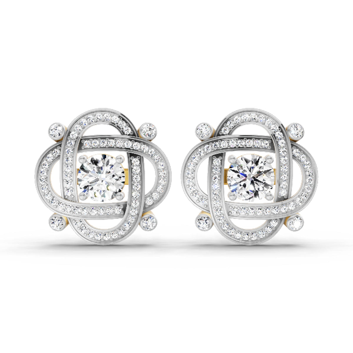 1.31 Carat Round Fashion Earrings 14K