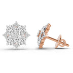 Timeless Round Cluster Diamond Earrings