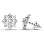 Timeless Round Cluster Diamond Earrings