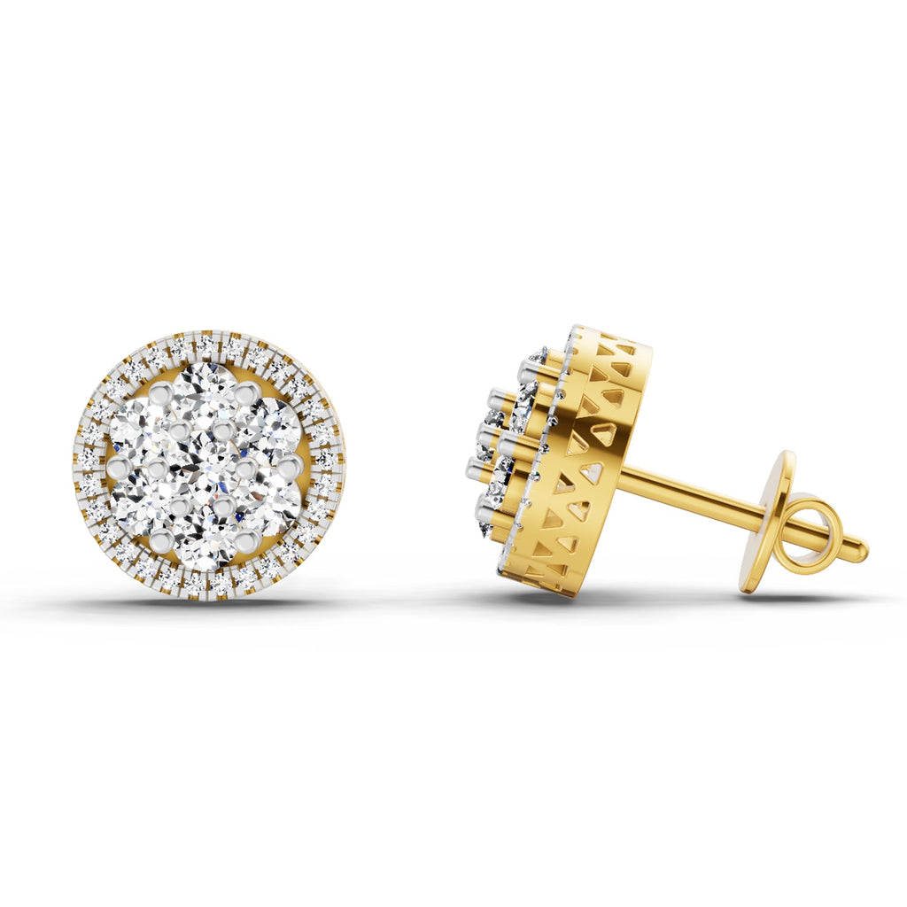 0.3 Carat Solitaire Earrings for Men 14K