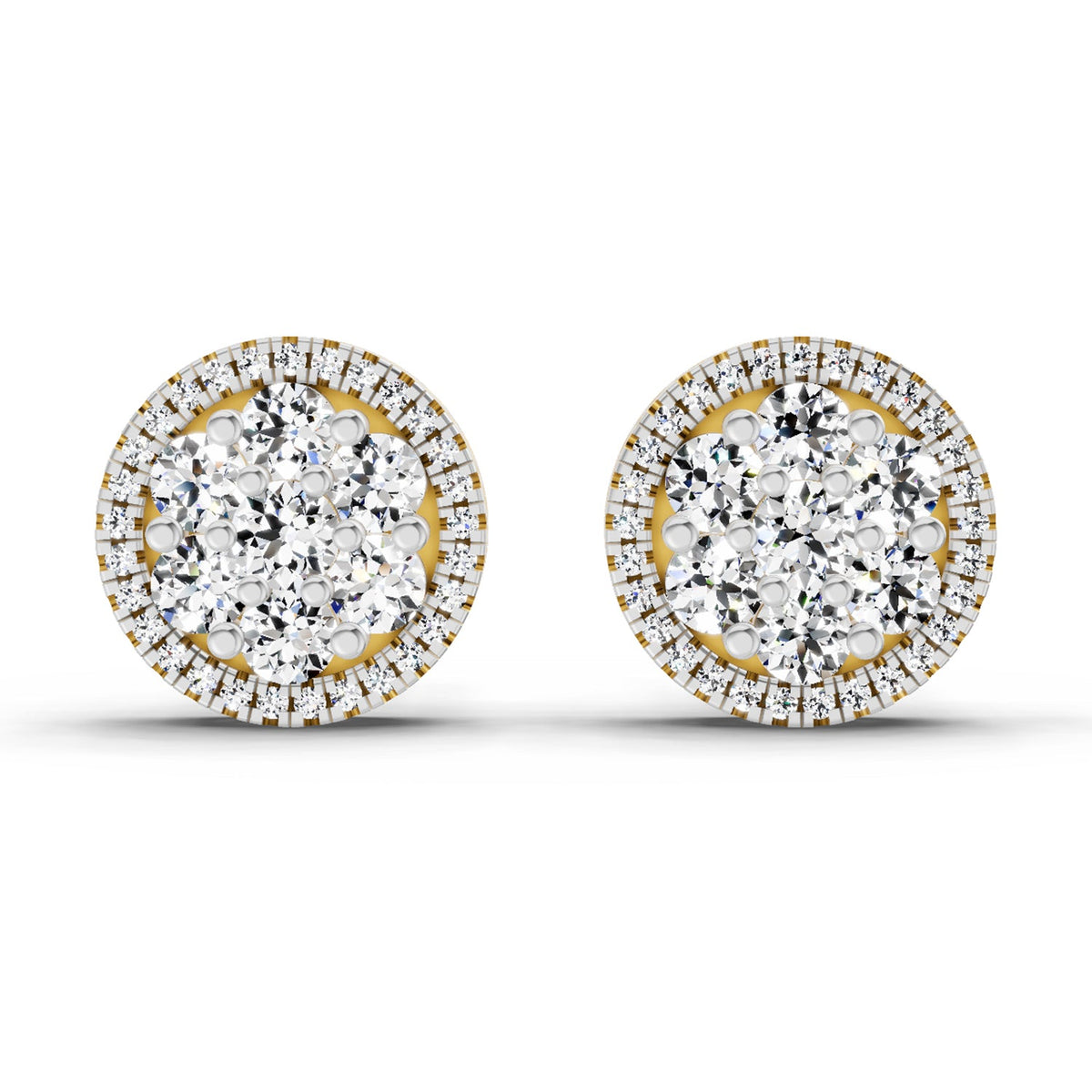 0.3 Carat Solitaire Earrings for Men 14K