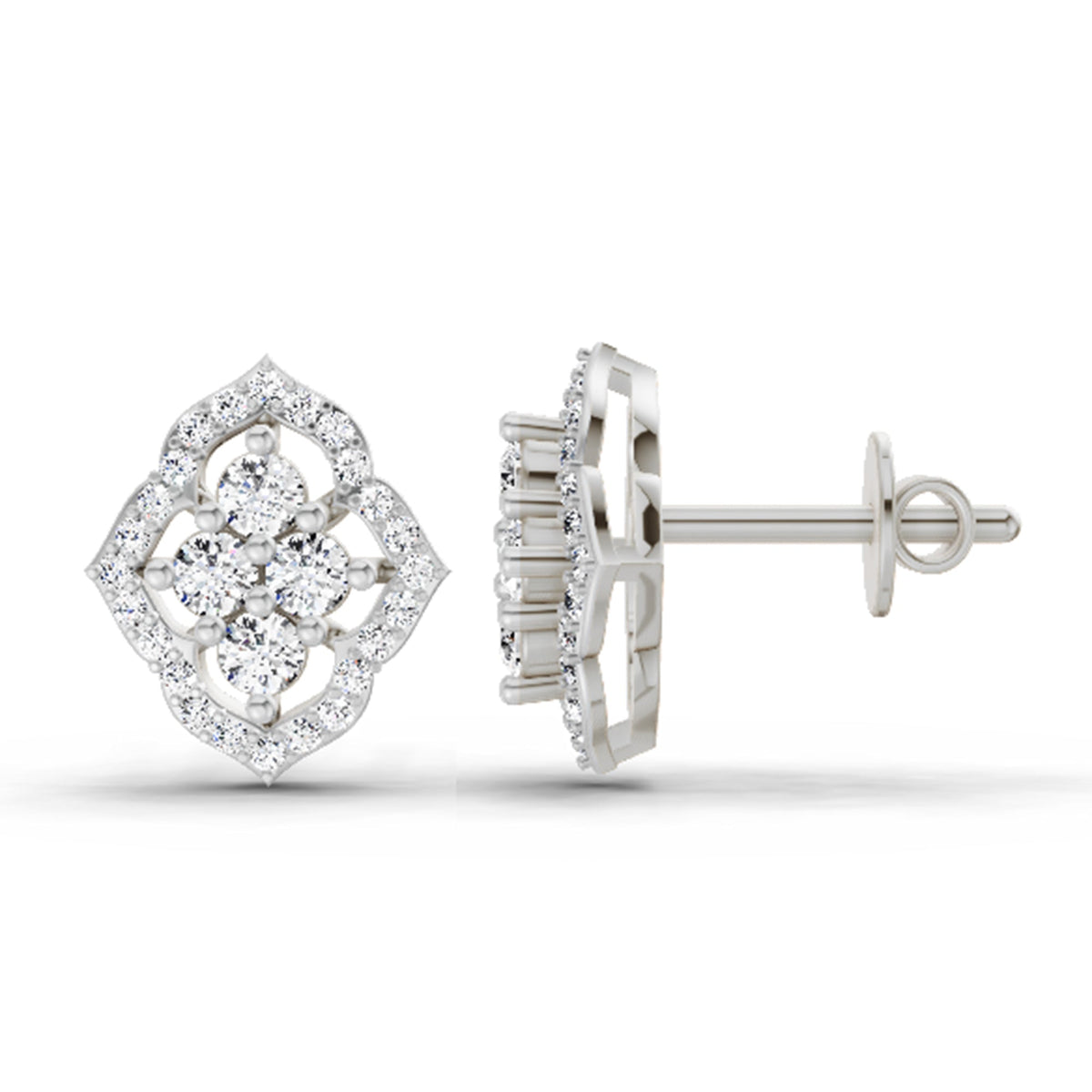 Stunning Round Diamond Earrings