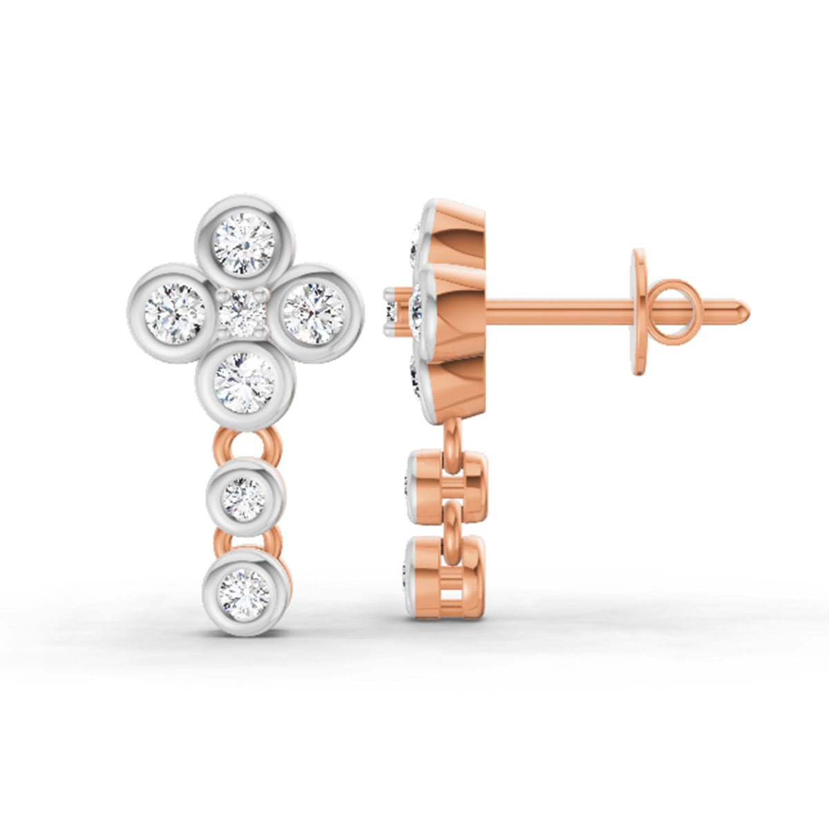 Refined Diamond Dangle Earrings