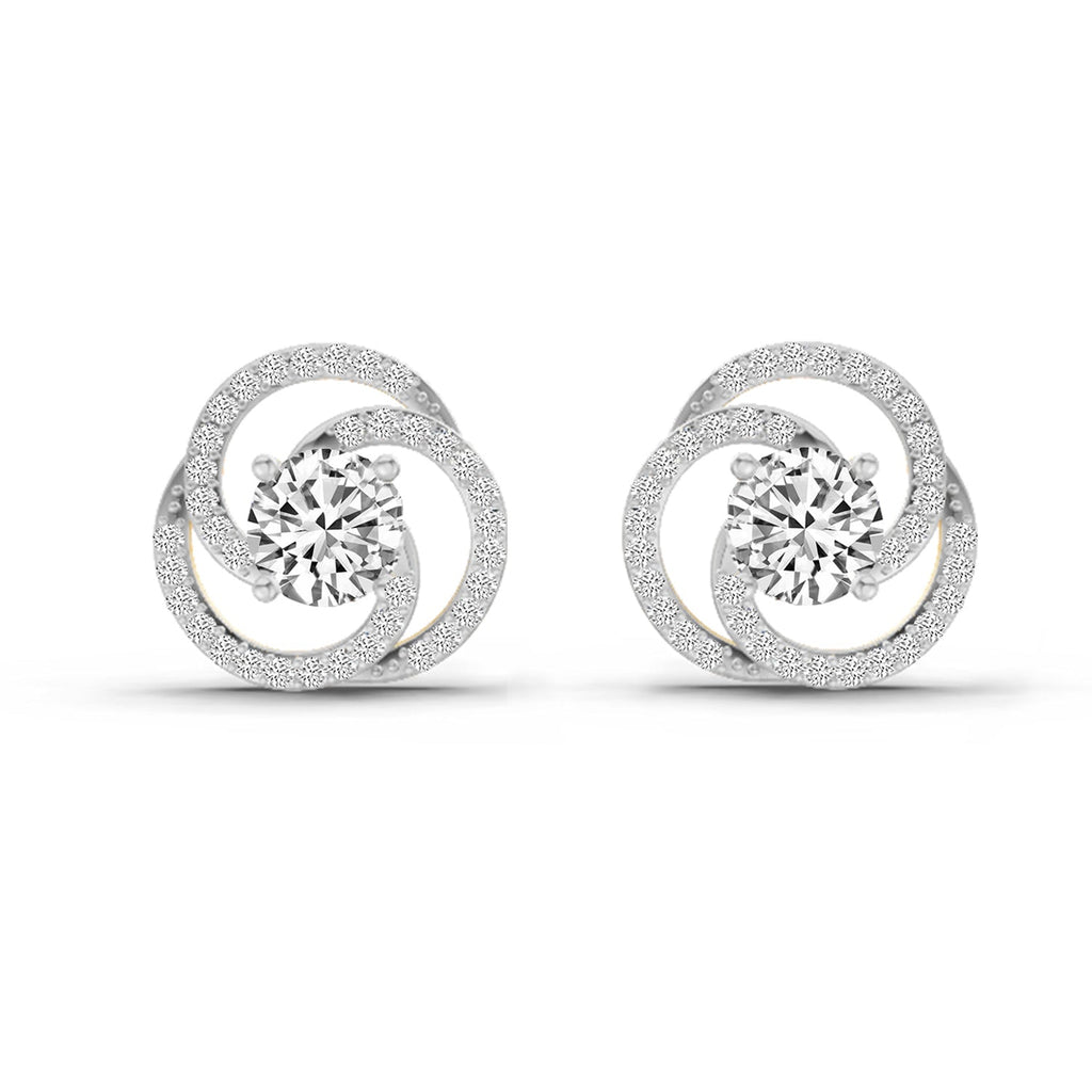 0.71 Carat Round Stud Earrings 14K