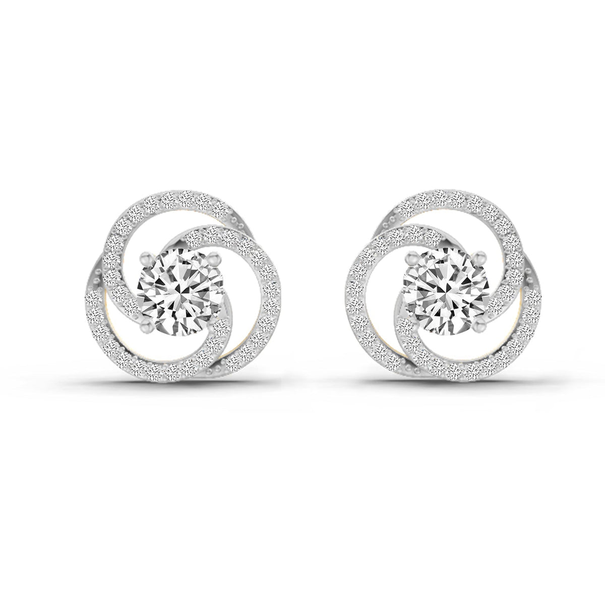 0.71 Carat Round Stud Earrings 14K