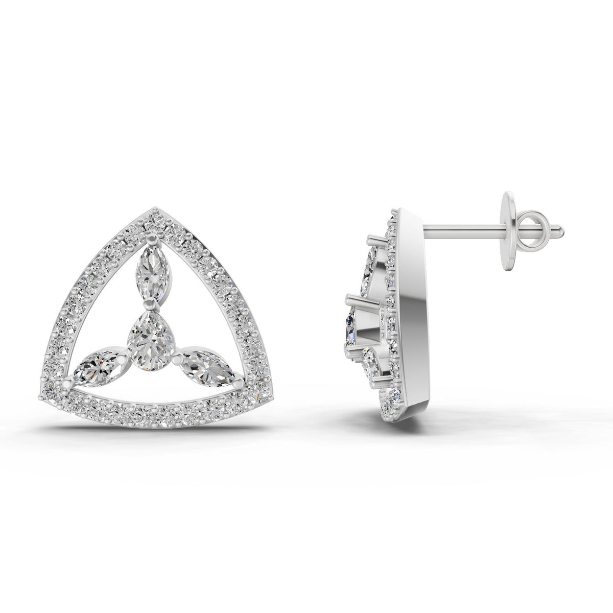 Enchanting Eterna Trinity Diamond Earrings
