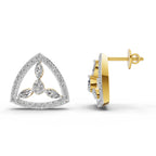 1.42 Carat Eterna Trinity Diamond Earrings 14K