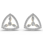 1.42 Carat Eterna Trinity Diamond Earrings 14K