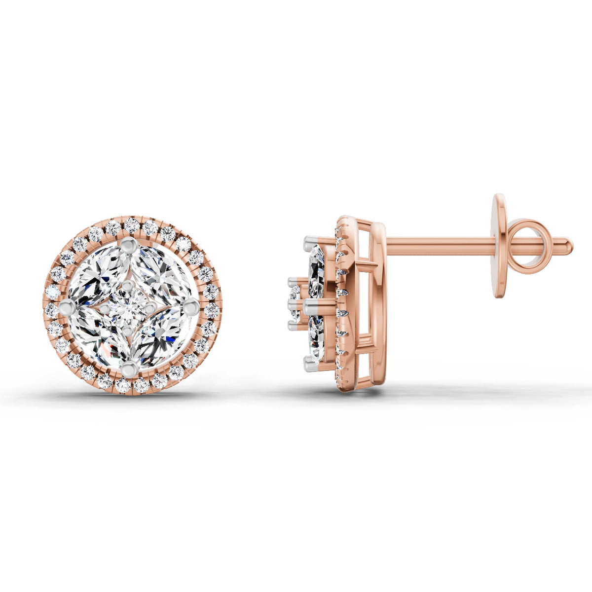 Eternal Marquise Cluster Diamond Earrings