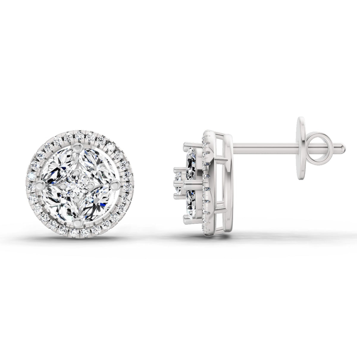 Eternal Marquise Cluster Diamond Earrings