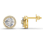 0.79 Carat Marquise Shape Cluster Diamond Earrings 14K