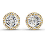 0.79 Carat Marquise Shape Cluster Diamond Earrings 14K