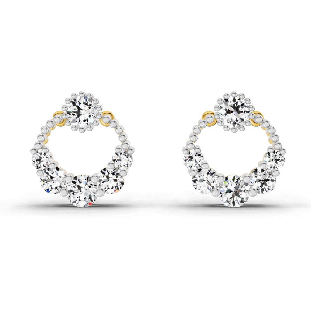 0.69 Carat Diamond Stud Earrings 14K