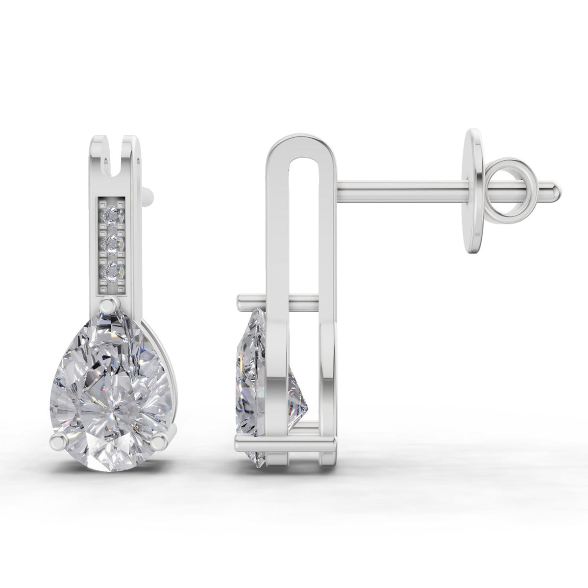 Sublime Pear Eternal Diamond Drop Earrings