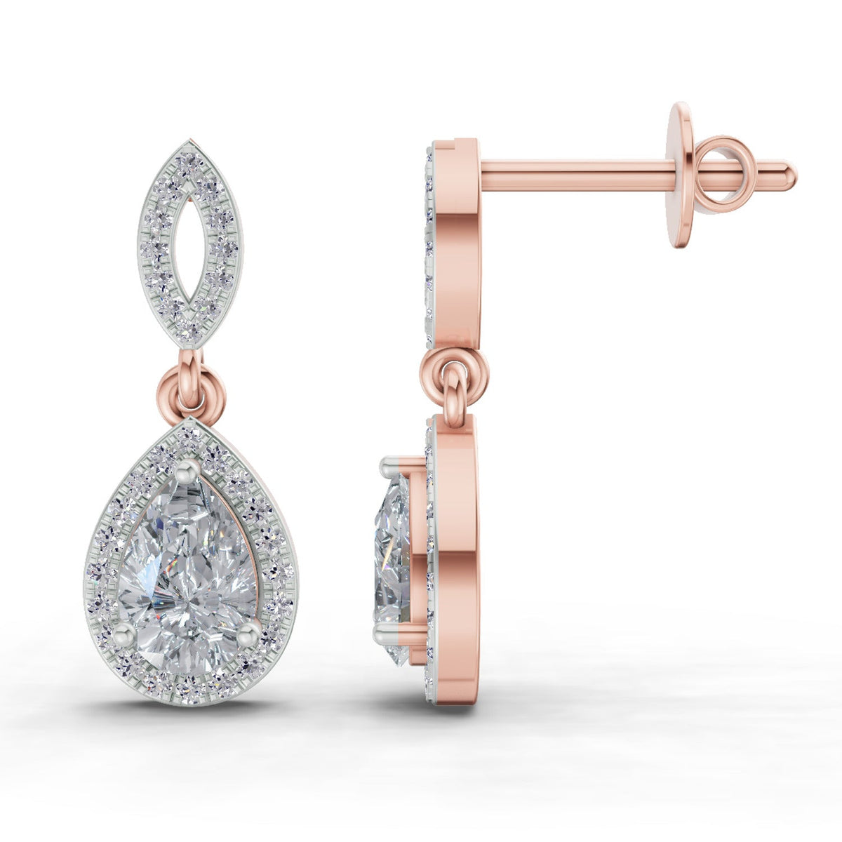 Timeless Pear Diamond Earrings