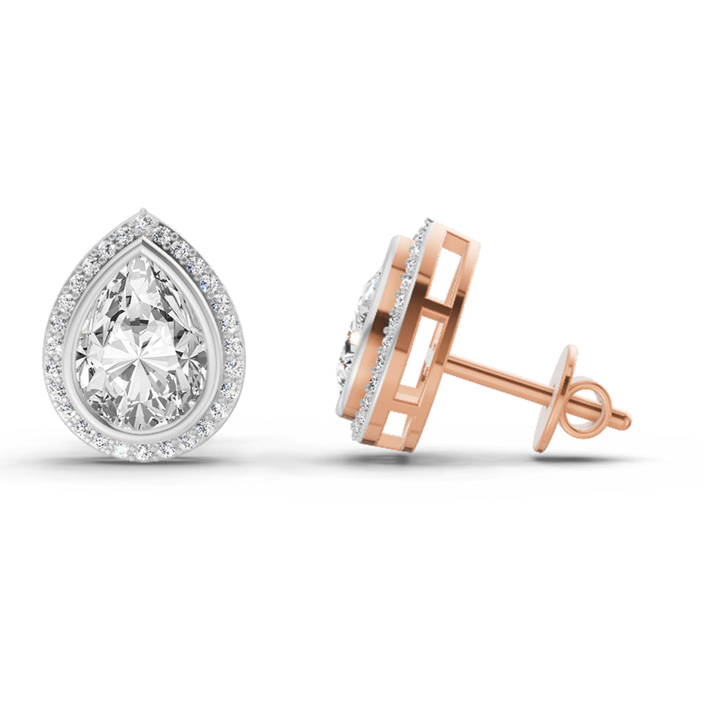 Majestic Pear Luna Diamond Earrings