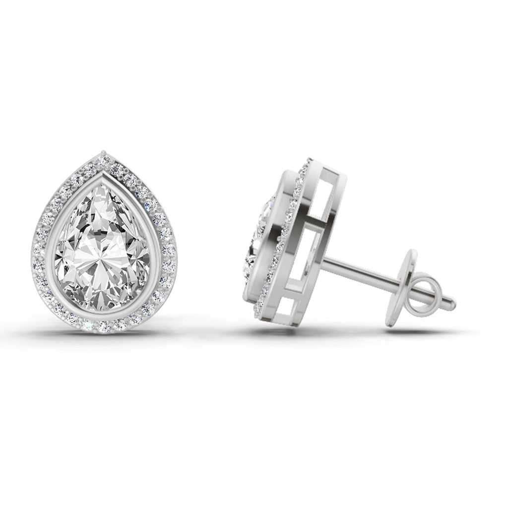 Majestic Pear Luna Diamond Earrings