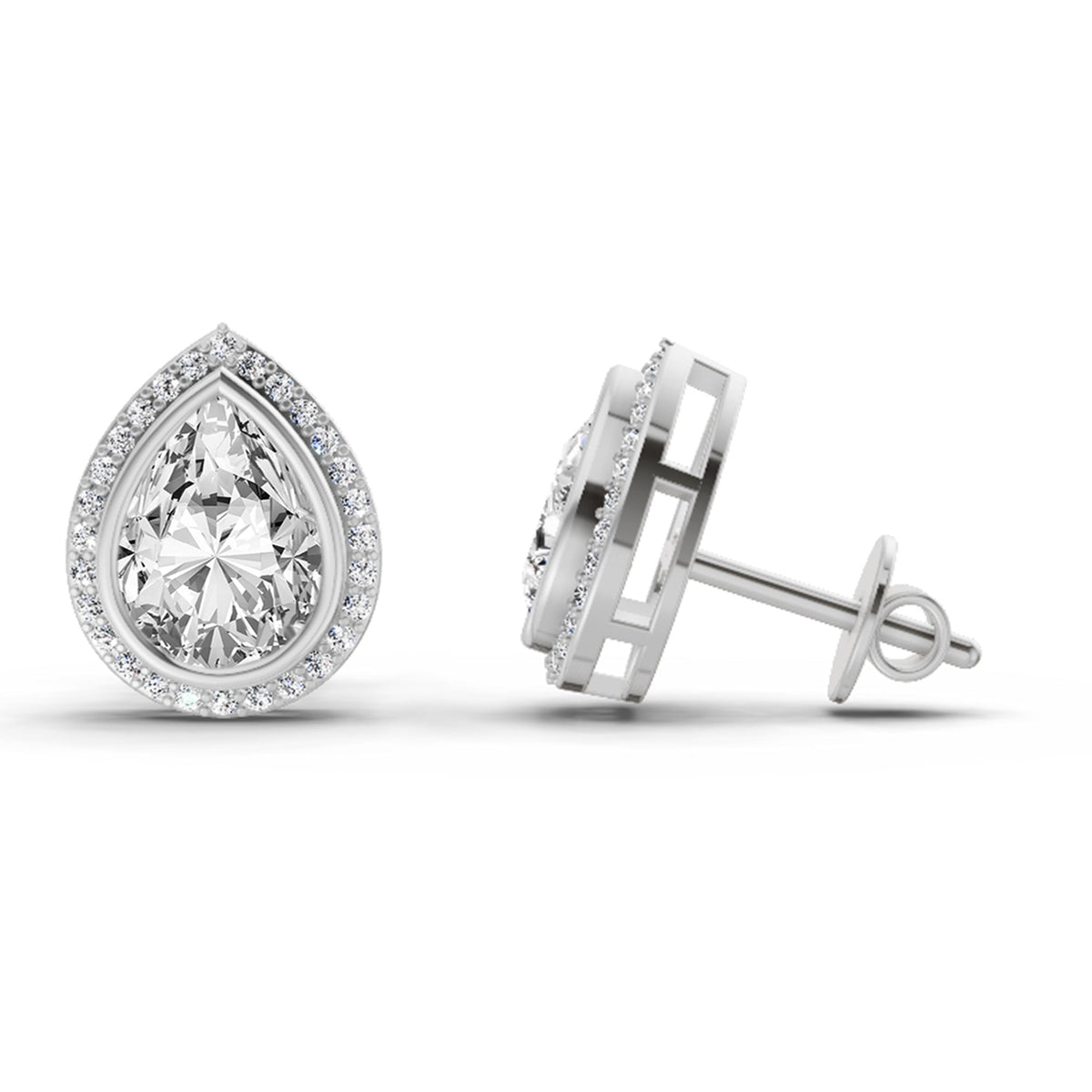 Majestic Pear Luna Diamond Earrings