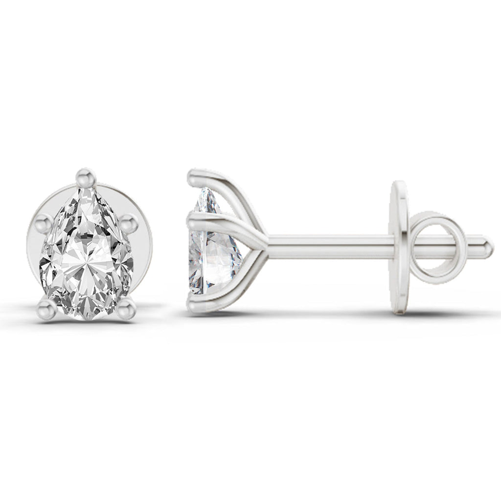 Classic Pear Diamond Stud Earrings
