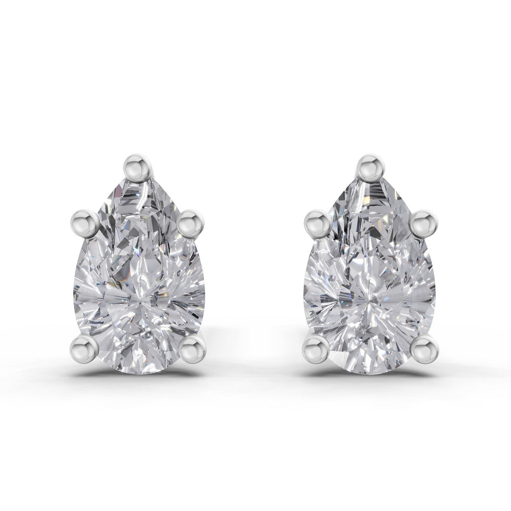 0.6 Carat Pear Diamond Earrings 14K