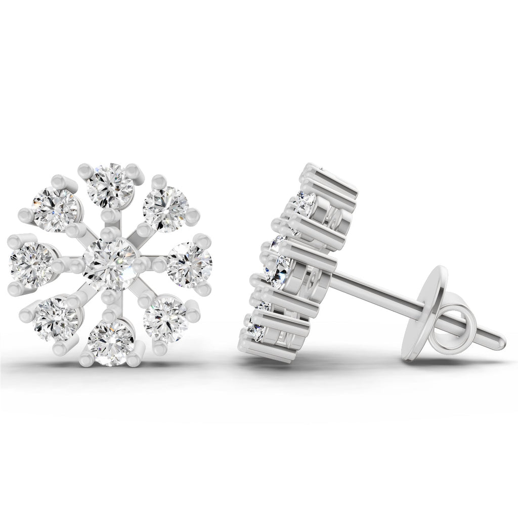 Ethereal Round Diamond Stud Earrings