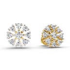 1 Carat Round Diamond Stud Earrings 14K