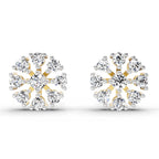1 Carat Round Diamond Stud Earrings 14K