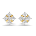 0.35 Carat Round Cluster Stud Earrings 14K