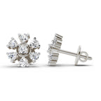 Resplendent Round Diamond Stud Earrings