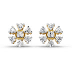 0.70 Carat Round Lily Earrings 14K
