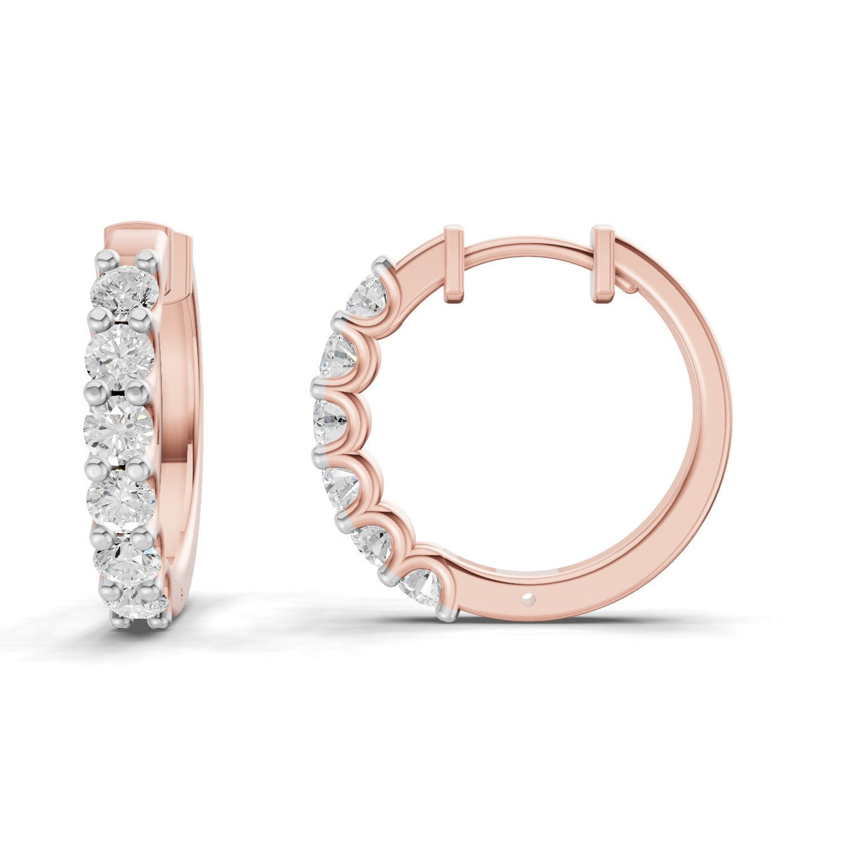 Gleaming Eternal Diamond Hoop Earrings