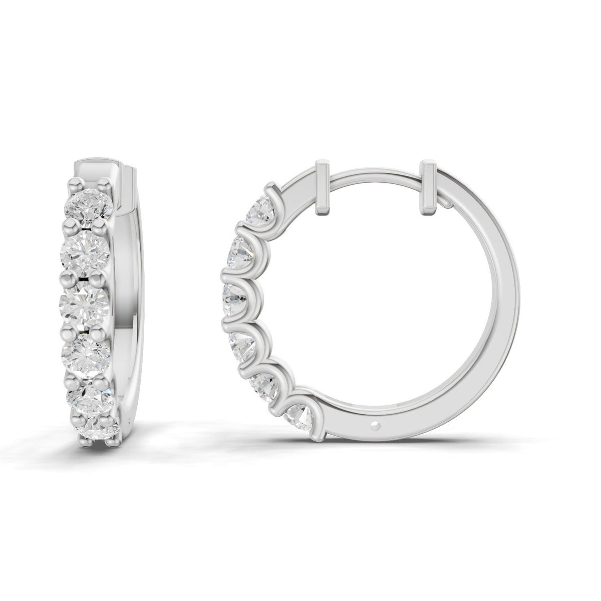 Gleaming Eternal Diamond Hoop Earrings